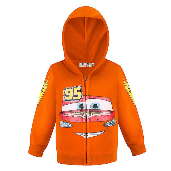 5-8 år Barn Huvjacka Hulk Planes Cars Print Zipper Coat Ytterkläder Cars 7 Years