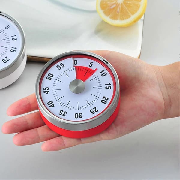 Alarm Timer Stort Urskivedesign Præcis Timing Rustfrit Stål Magnet Madlavningstimer til Hjemmet