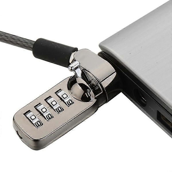 Tyverisikret Universal PC Laptop Computer Sikkerhedsnummer Adgangskode Låsekabel