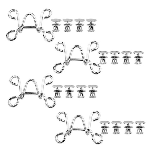 4 Set Minska Byxor Midja Knapp Jeans Byxor Passform Knapp Perfekt Passform Omedelbar Ersättning Inga Sy Jeans Spännen Tunn Midja Spännen (Storlek L)