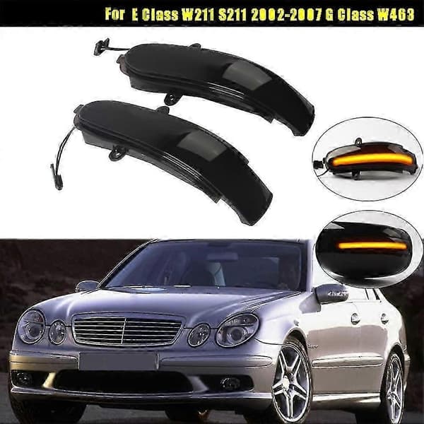 Bil LED Dynamisk Blinkers Ljus Sidospegel Ljus för E Klass W211 S211 2002-2007 G Klass
