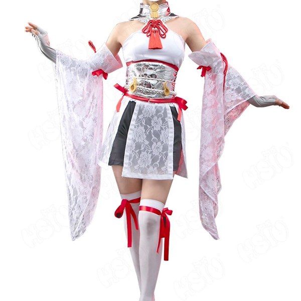 Spel Naraka Bladepoint Cosplay kostym Tsuchimikado Kurumi Cosplay Vita strumpor Uniform kostym Otaku Kaori Wig L