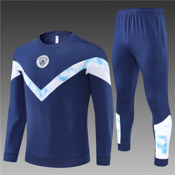 22-23 New Season Manchester City Långärmad tröja för vuxna/barn blue 18#