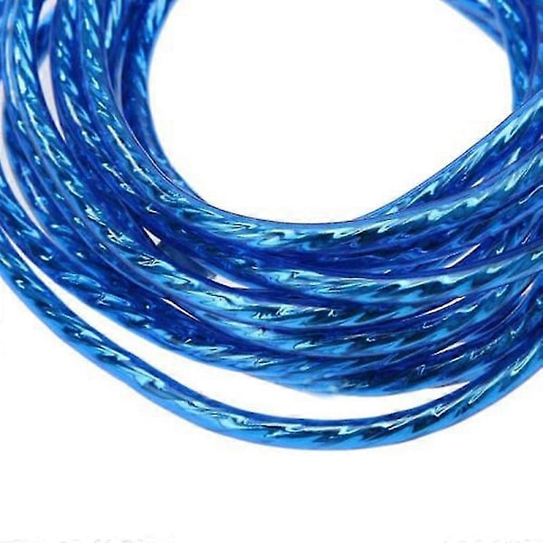 5m 2 RCA til 2 RCA Plugg Bilstereo Lyd Kobberkabel System Forsterker Flettet