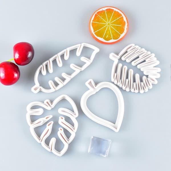 4 stk. Kakeform Bladform DIY Håndverksutstyr Plast Dekorering Kjeks Kakekutter for Hjemmet