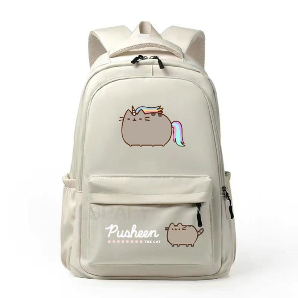Kawaii Tjock Katt Ryggsäck Mode Canvas Ryggsäck för Kvinnor style 2