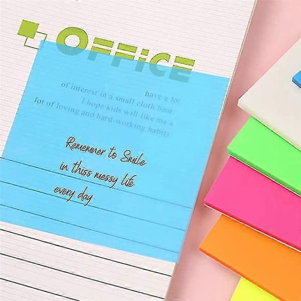 600 ark transparente sticky notes, 12 blokke klare sticky notes 3 x 3 tommer til annotering af bøger, Wat