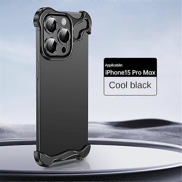 Hett Specialformat Metallhörnskydd Anti-fall Telefonskal För Iphone 15 14 13 Pro Max iphone13promax Black
