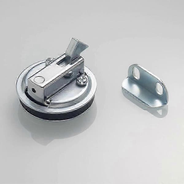 2 st Zinklegering Flush Hatch Lås, Flush Dörrlås Drag Hatch Slam Lås för Båt Husbil, Silver