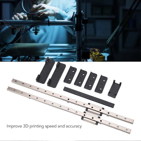 Y-axlar Styrskena med Glidblock 3D-skrivare Linjär Rörelseskena för Neptune 3 Pro 4 för Ender 3 Pro V2 S1 S1 Pro