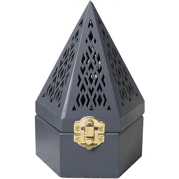 Træ Hul Røgelseskegleholder Klassisk Pyramideformet Røgelsesbrænder
