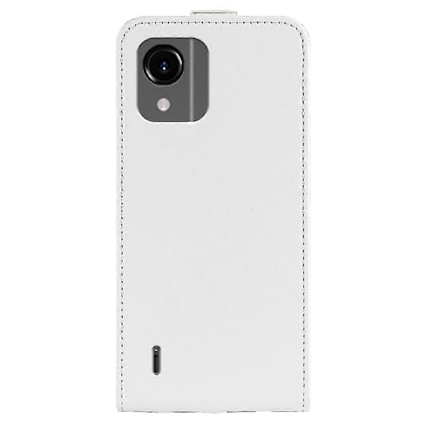 För Nokia C110 Kortfack Telefonfodral Crazy Texture Vertikalt Flip Läderfodral White Style B Nokia C110