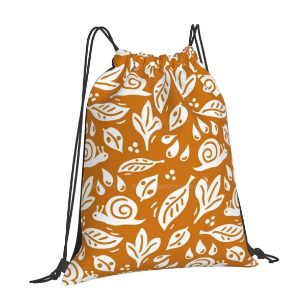 Efterårstemning - Snegl og Regn Stor Kapacitet Skoletaske Laptop Taske Drawstring Bag
