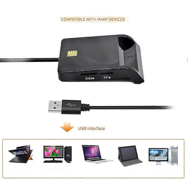 USB Smart Card Reader Hukommelse Id Bank Emv Elektronik Dnie Dni Sim Connector Adapter Egnet Til Co