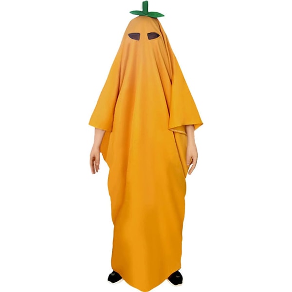 Rolig pumpa kostym Cape, pumpa huvud Cosplay kostym, pumpa vuxen barn kostym Cape för Halloween Carnival Party xl