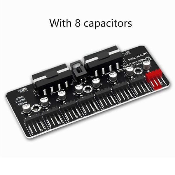 2st Pwm Fläkthubb Stationär Dator Cpu Fläkt Expander Stöder 3-pin 4-pin Pwm Fläkt Stöder 12v