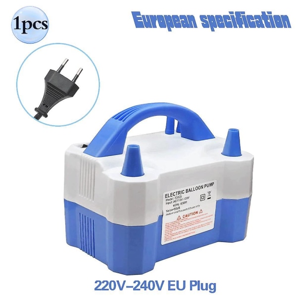Högspänningsdubbelhål AC Bärbar elektrisk ballongpump Us-plugg Eu-plug 110v/220v ballongluftpumpuppblåsare för festbröllop 220V-240V EU Plug3