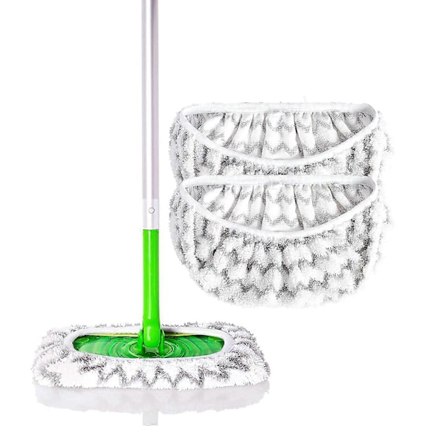 2 Pak Mikrofiber Genanvendelige Mop Puder Kompatibel Med Sweeper Mopper Vaskbare Mop Puder Til Vådt & Tørt Brug