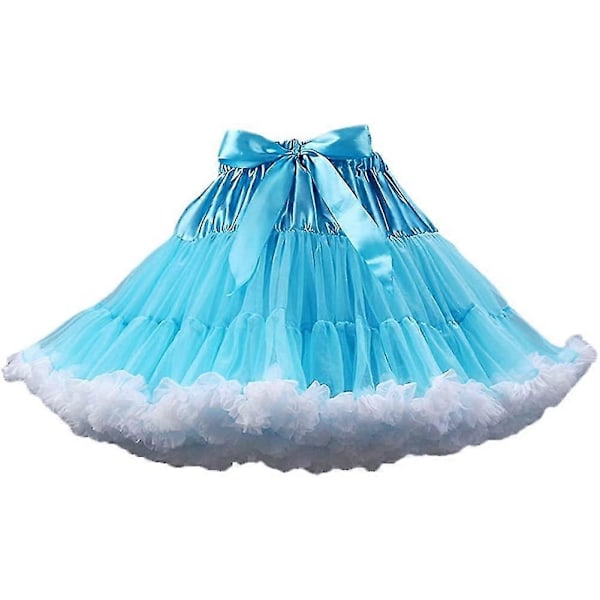 Elastisk chiffon underkjole til kvinder, puffet tutu tylskørt, prinsesse balletdans pettiskirts S-2xl Style1 L