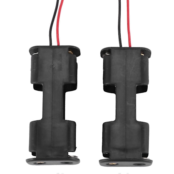 2 stk. Dobbelt Side Åbningsramme 2 X 1,5v Aa Batterikasse Holder Sort