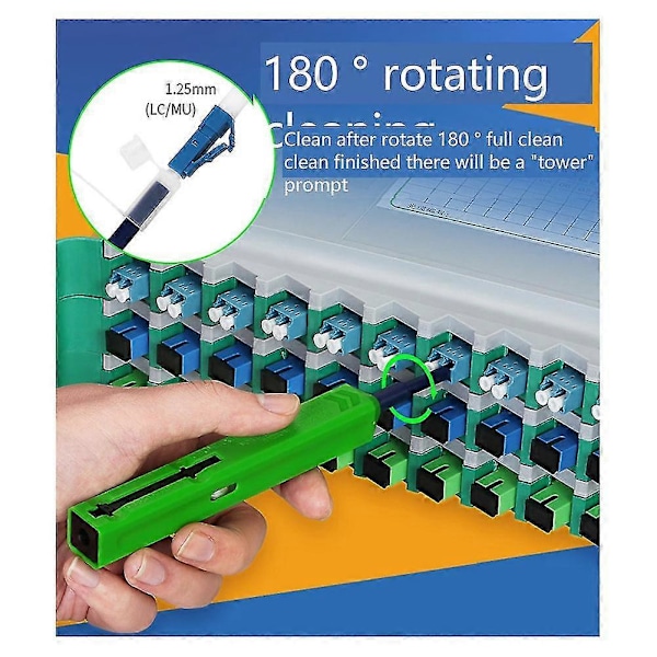 Lc/mu 1.25mm Fiber Optisk Rensepenn Rengjøring Fiberrenser Verktøy Optisk Fiber Optisk Renser