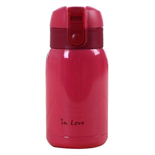 Mini Stålvattenflaska med Stor Buk (Röd) 200ml