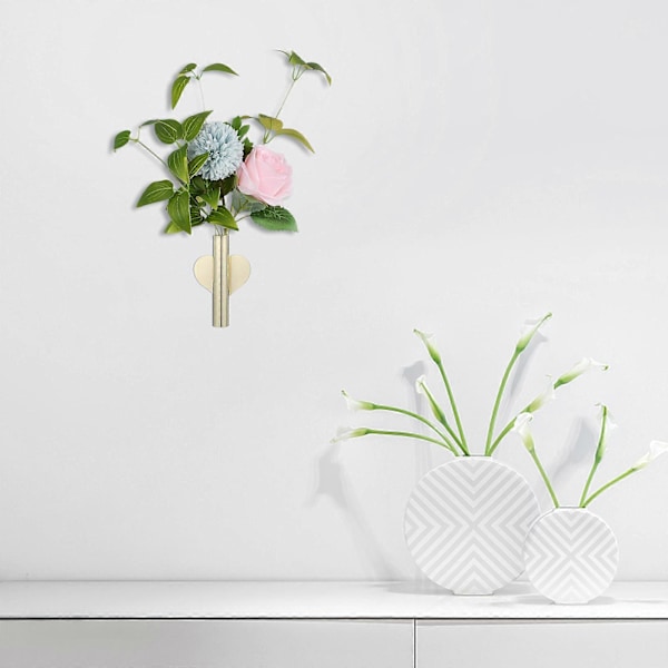 2 st Väggvas Väggmonterade Planteringskärl Blomsterrör för Torkade Blommor Heminredning