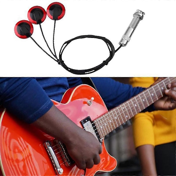 Gitarr Pickup Professionell Piezo Kontaktmikrofon Pickup För Gitarr Violin Banjo Mandolin Ukulele