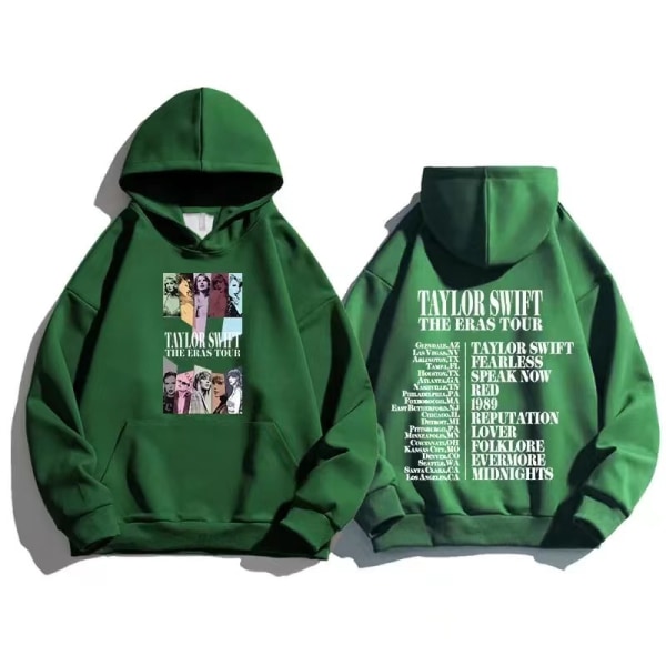 Herr Dam Taylor The Eras Tour Höst/vinter Taylor SwiftFashion Hoodie Fan Hoodie green L