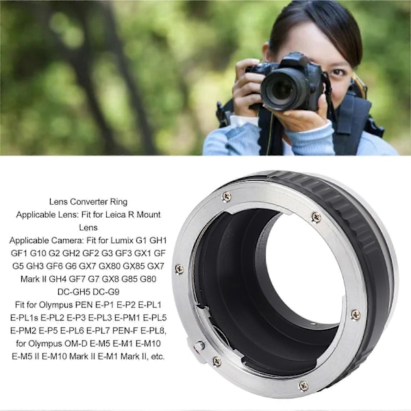 Objektivadapter i Aluminium Legering Manuel Fokus Objektiv Konverter til Olympus PEN EP1 EP2 M4 M3 Mount Kamera