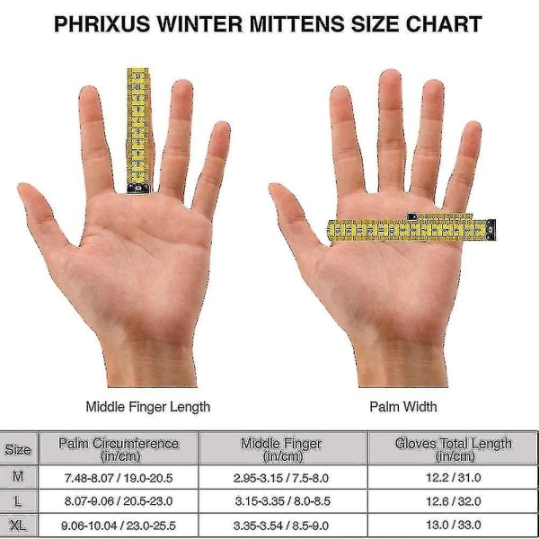 Skidhandskar Vinterhandskar Snö Pekskärmshandskar Vattentäta Varma Vinterhandskar S-xl XL