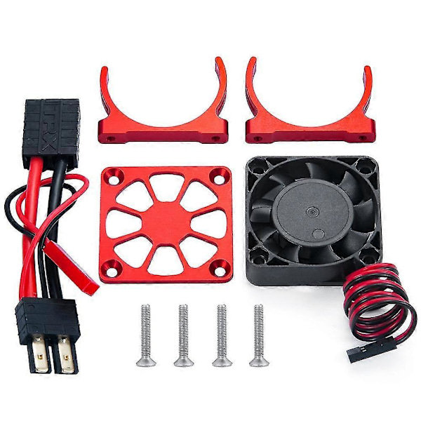 RC Bil Motor Kylare Skydd Kylfläkt Motor Kylfläns Temperaturkontroll För 1/10 RC Crawler Trax