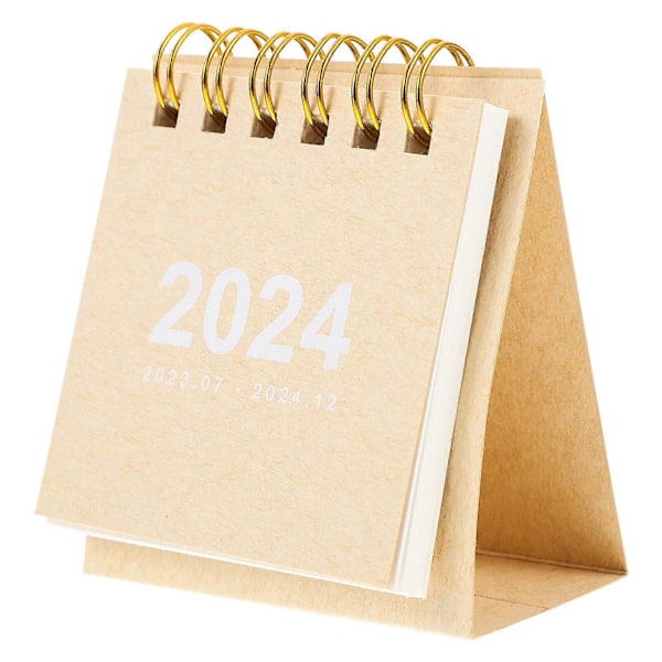 Mini Kalender 2024 Bordplade Lille Kalender Dekorativ Skrivebordskalender Mini Skrivebordskalender Dekor