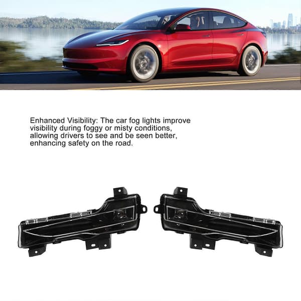 2 stk. tåkelys Perfekt passform Utmerket ytelse 1077391 00 E Erstatning for Tesla Model 3 2017 til 2023