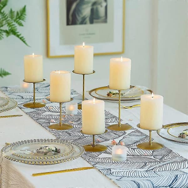 6 stk. Pillar H - Metall H Bordplass Rotte Bryllup
