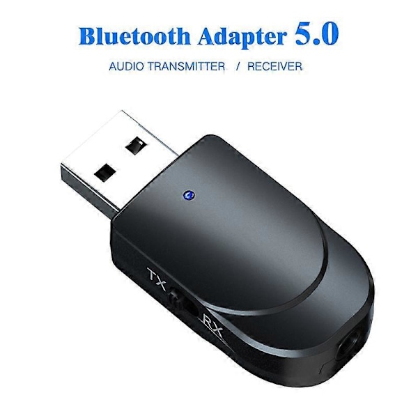 Bluetooth 5.0 Stereo Audio Transmitter Receiver USB 3.5mm AUX Adapter til TV PC