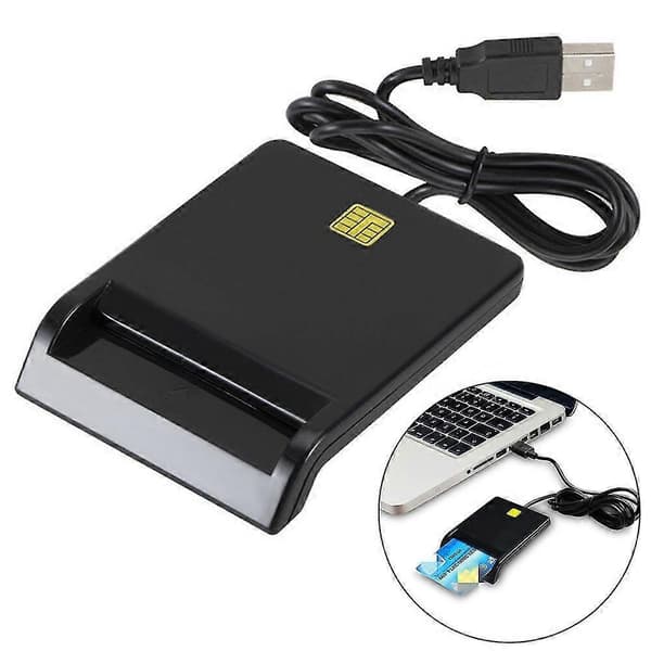 USB Smartkortleser DNI ATM IC ISO 7816 Klasse A, AB og C-kompatibel Kompatibel med Windows Linux Mac OS