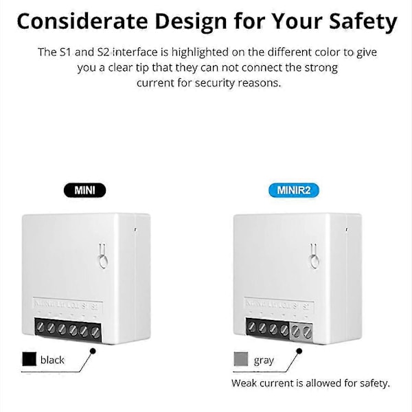 10 stk. Mini- Smart Wifi Switch Fjernbetjening Tovejs Kontrol Timer Diy Switch Via Ewelink App Stemmestyring