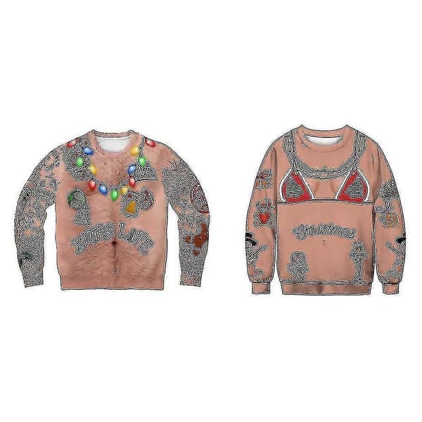 Stygg Julegenser For Kvinner Og Menn - Julegenser Pullover Genser Tunika-Bra Multicolor S