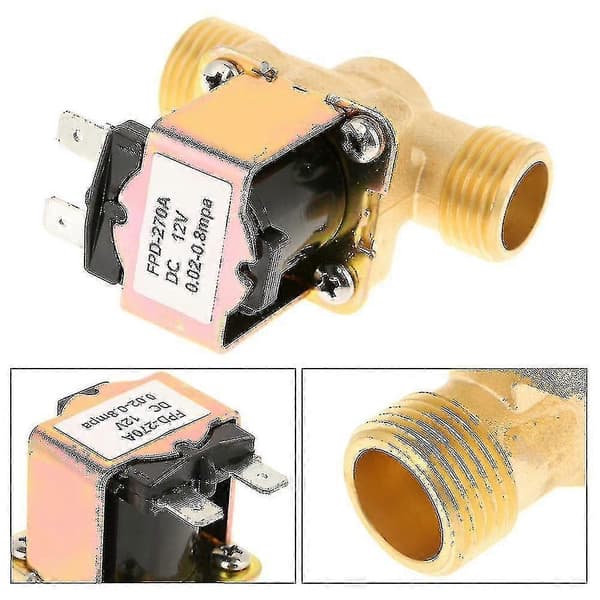 12\" DC 12V Normalt Lukket Messing Elektrisk Magnetventil Til Vandkontrol
