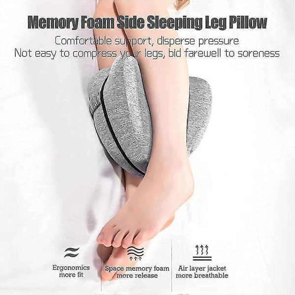 Kneepute mellom bena for soving, memory foam knepute for soving