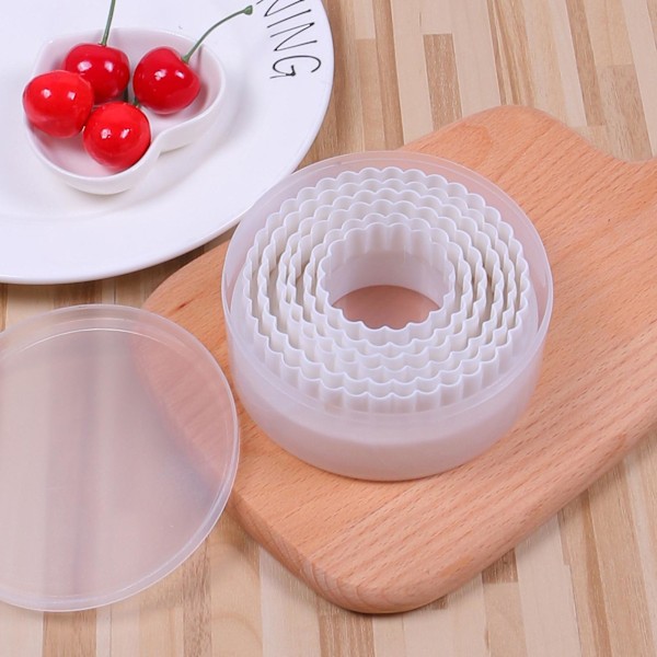 1 Set Dubbelsidiga Kakformar Lättanvända Plast DIY Tårtringar Degformar För Kök