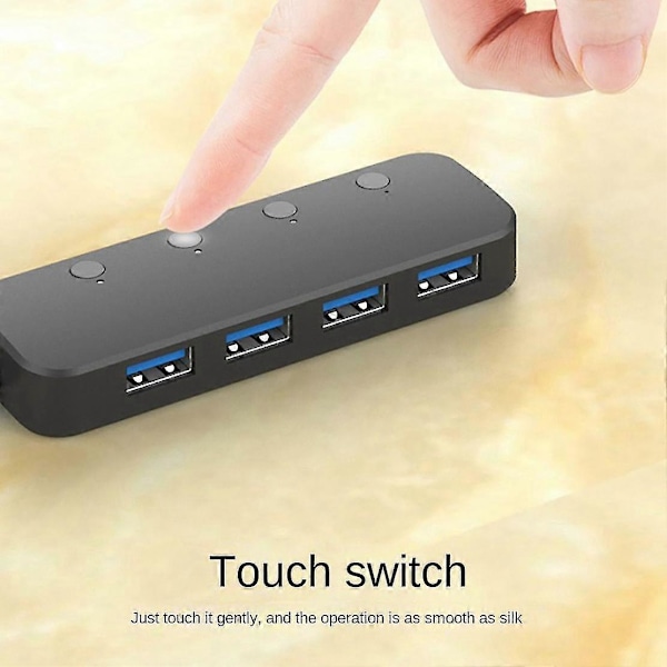 USB Hub 4 Porte USB 3.0 5 Gbps Hub Splitter En Til Fire Forlænger Med Uafhængig Strømafbryder Og L