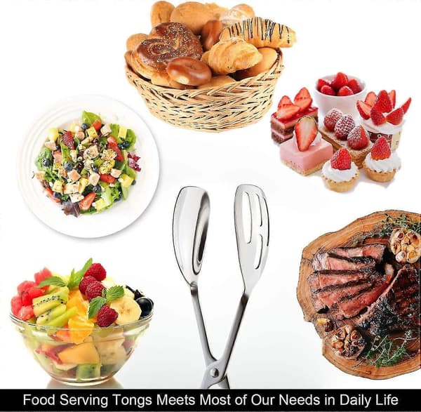 Buffet Tænger, 2 Pak Rustfrit Stål Buffet Party Madserveringstænger Fortykket Madserveringstænger