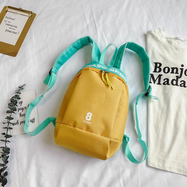 Broderte koreansk versjon av barneskolesekk 2023 ny lett ryggsekk personlighet trend gutter og jenter baby barnehage trompet Gold