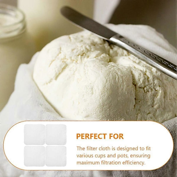 4 stk. osteklede, ultrafin gjenbrukbar osteklut med falmede kanter, tofu-silduk for baking