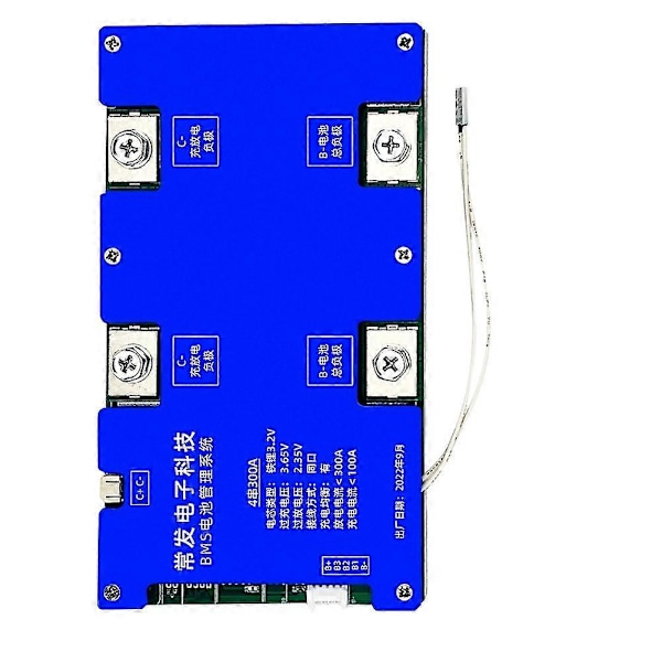 4s 14.6v 300a Lifepo4 Bms Litium Batteri Beskyttelseskort Samme Port Kontinuerlig Utladning 300a (med