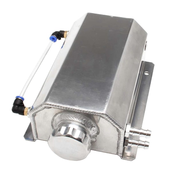 2l Universal Kølebeholder Firkantet Radiator Kølevæske Overløbstank Flaske Aluminium Legering Beholder