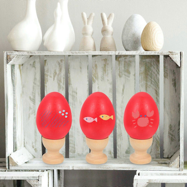 10 stk. Simulerte Egg Tre Egg Modell Bordplate Egg Dekorasjon Påskeegg