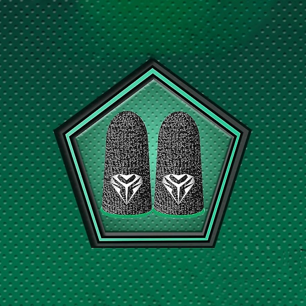 Gaming Finger Sleeves til Mobile Spilcontrollere, 0,3 mm Ledende Sølvfiber Anti-sved Åndbare Spillehandsker til Pubg/ros Green